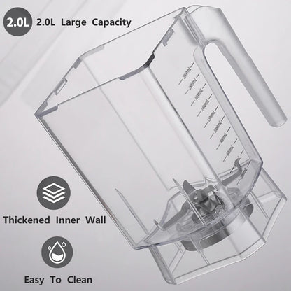 1800W Heavy Duty Commercial Grade Blender Mixer Juicer High Power Food Processor Ice Smoothie Bar Fruit Blender 26000RPM 110V